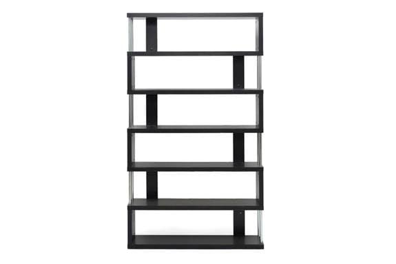 Dark Brown Three-Shelf Modern Bookcase U188