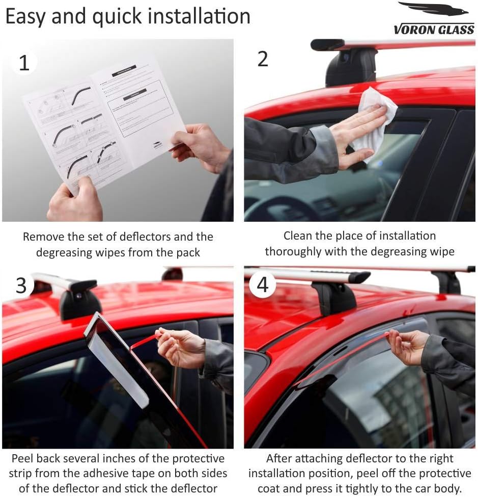 Tape-on Window Deflectors 4 Pieces B26456