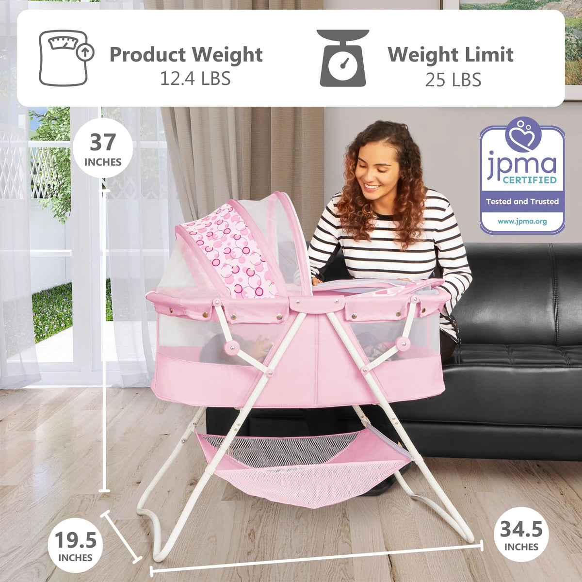 Pink Bassinet D270684