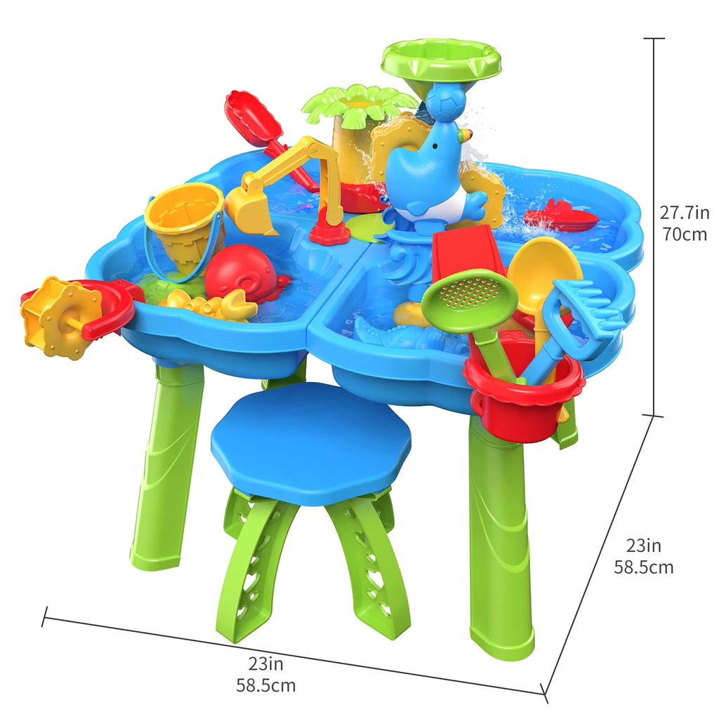 4 in 1 Sand and Water Play Table for Toddlers J839849
