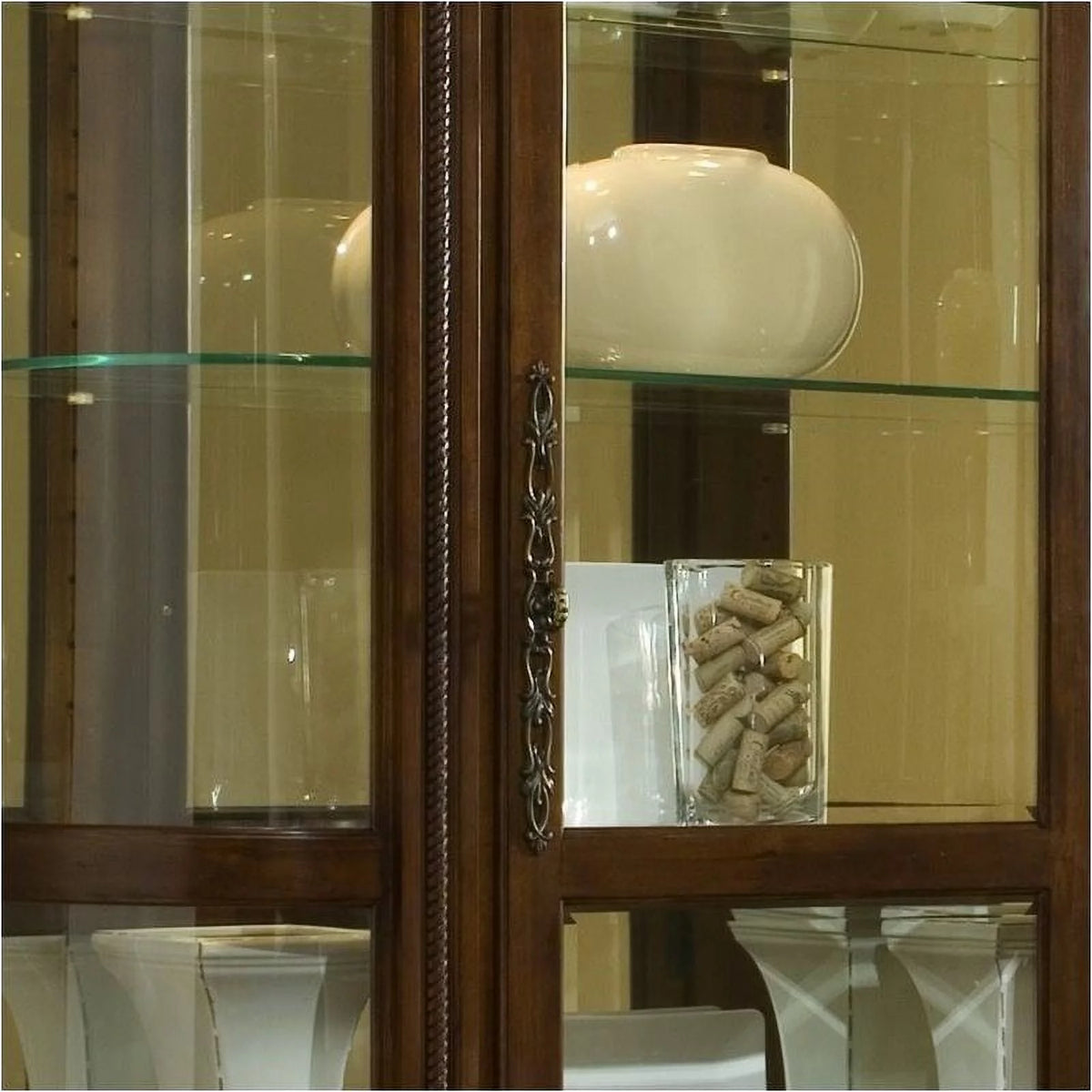 Curved End Curio Cabinet X5089
