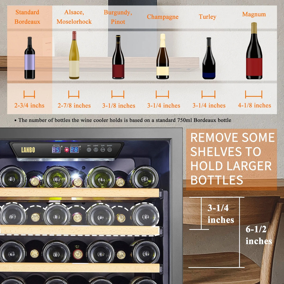 24 inch 44 Bottle Dual Zone Wine Cooler Q4937