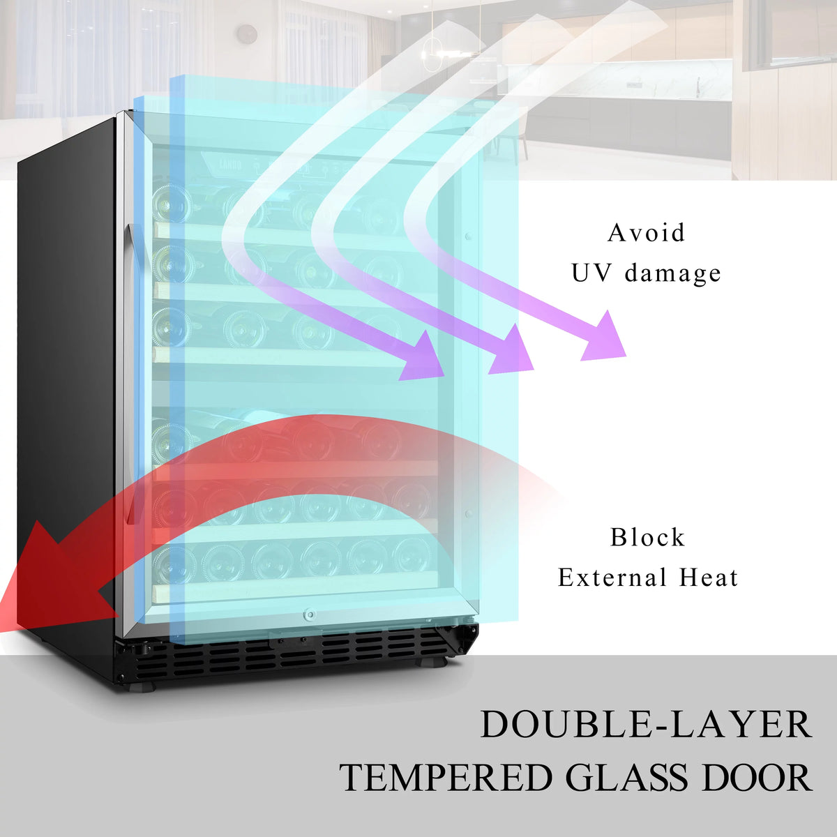 24 inch 44 Bottle Dual Zone Wine Cooler Q4937