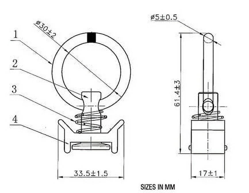 14 Pc Tie Down Kit with Aluminum L-Track, Stainless Steel Ring, Ratchet Strap B2409