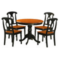 5 Piece Dining Set with 4 Wood Chairs Q589966