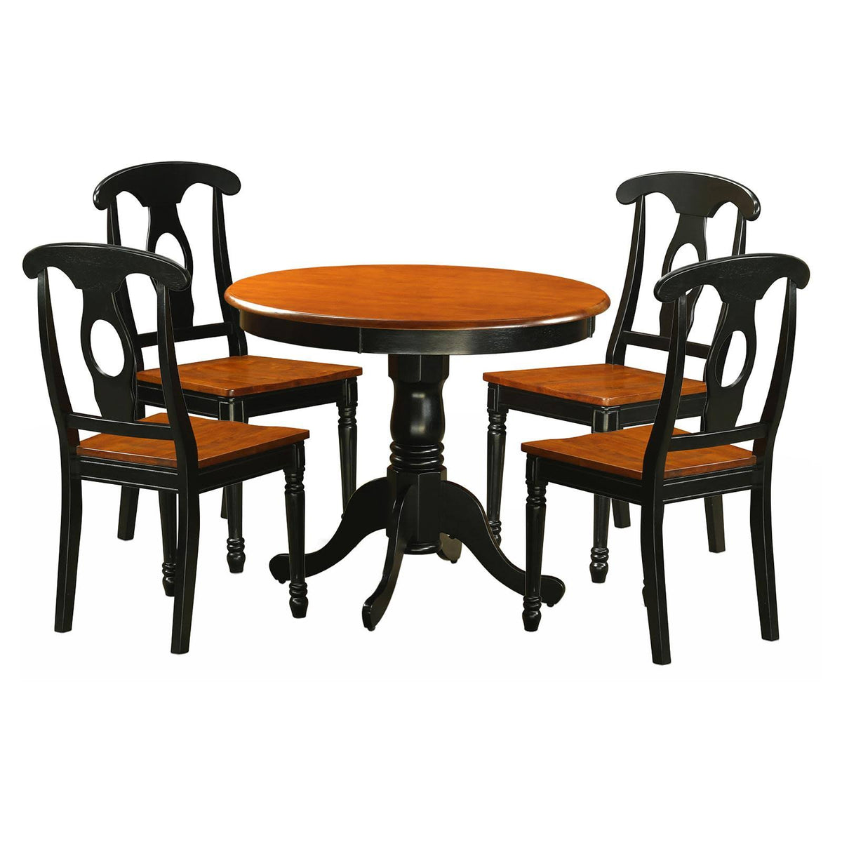 5 Piece Dining Set with 4 Wood Chairs Q589966