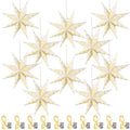 10 Set 8-Pointed 12 Inch Paper Star Lanterns with 10 LED Light P943