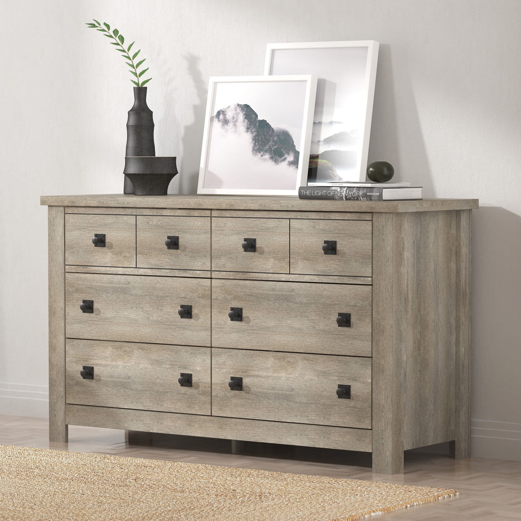 6 Drawer Driftwood Gray Dresser O228643