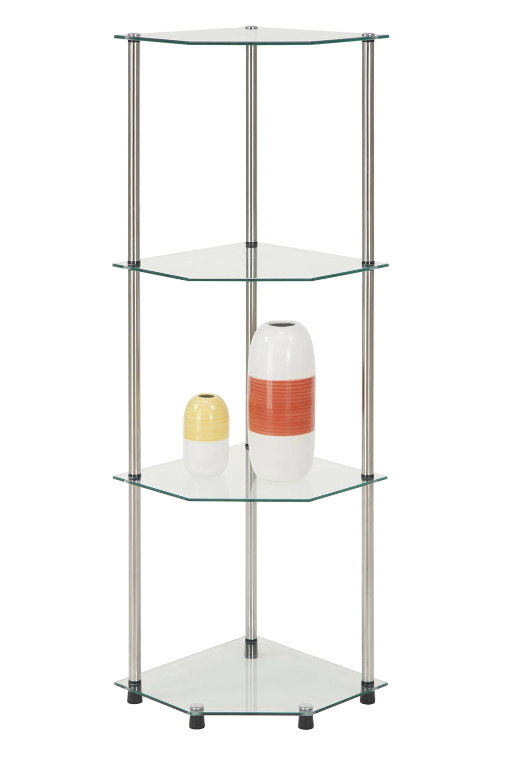 Glass 4 Tier Corner Shelf N825812