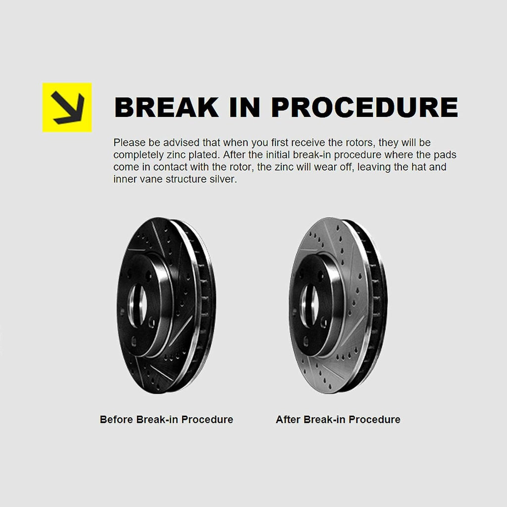 Black Drill/Slot Brake Rotors W296