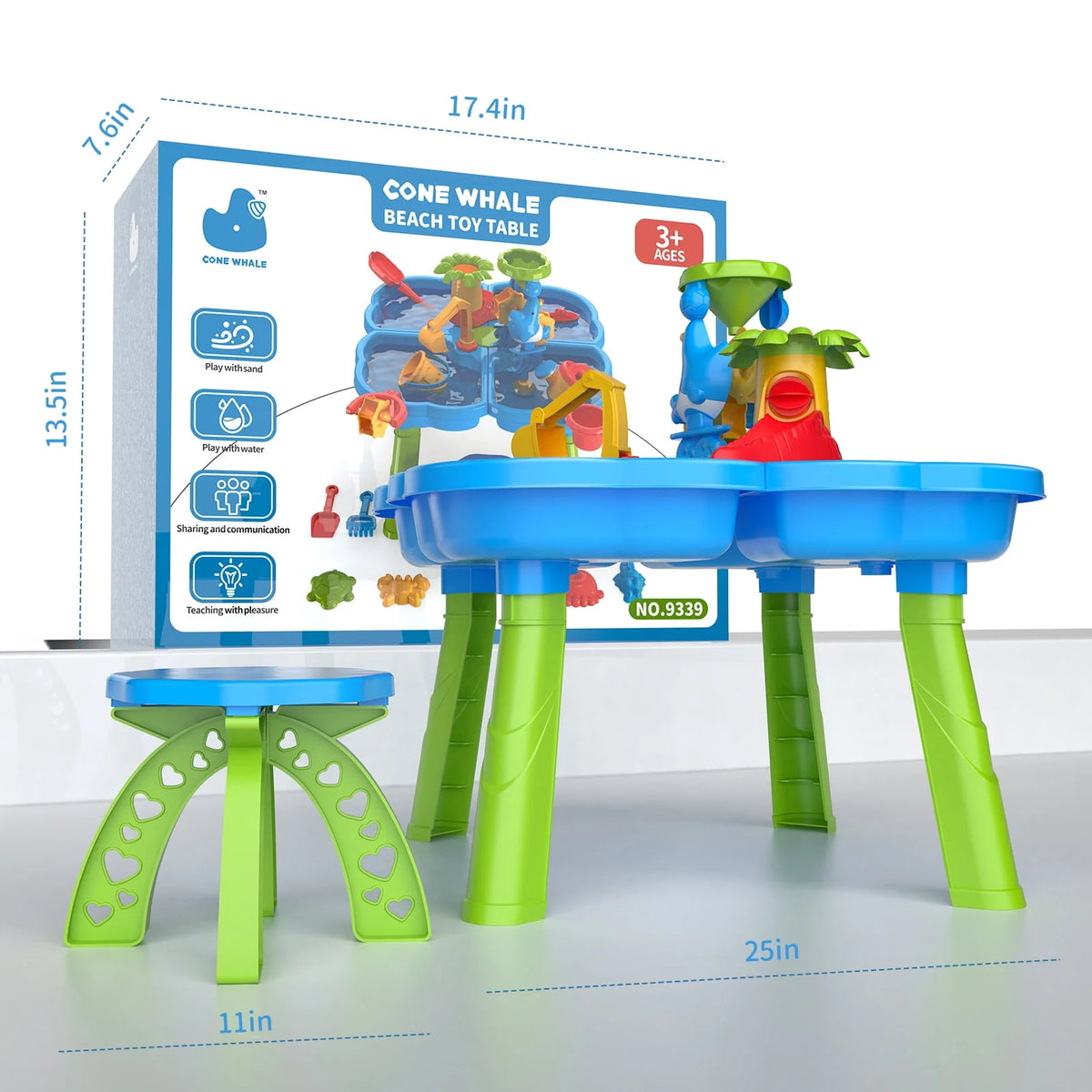 4 in 1 Sand and Water Play Table for Toddlers J839849