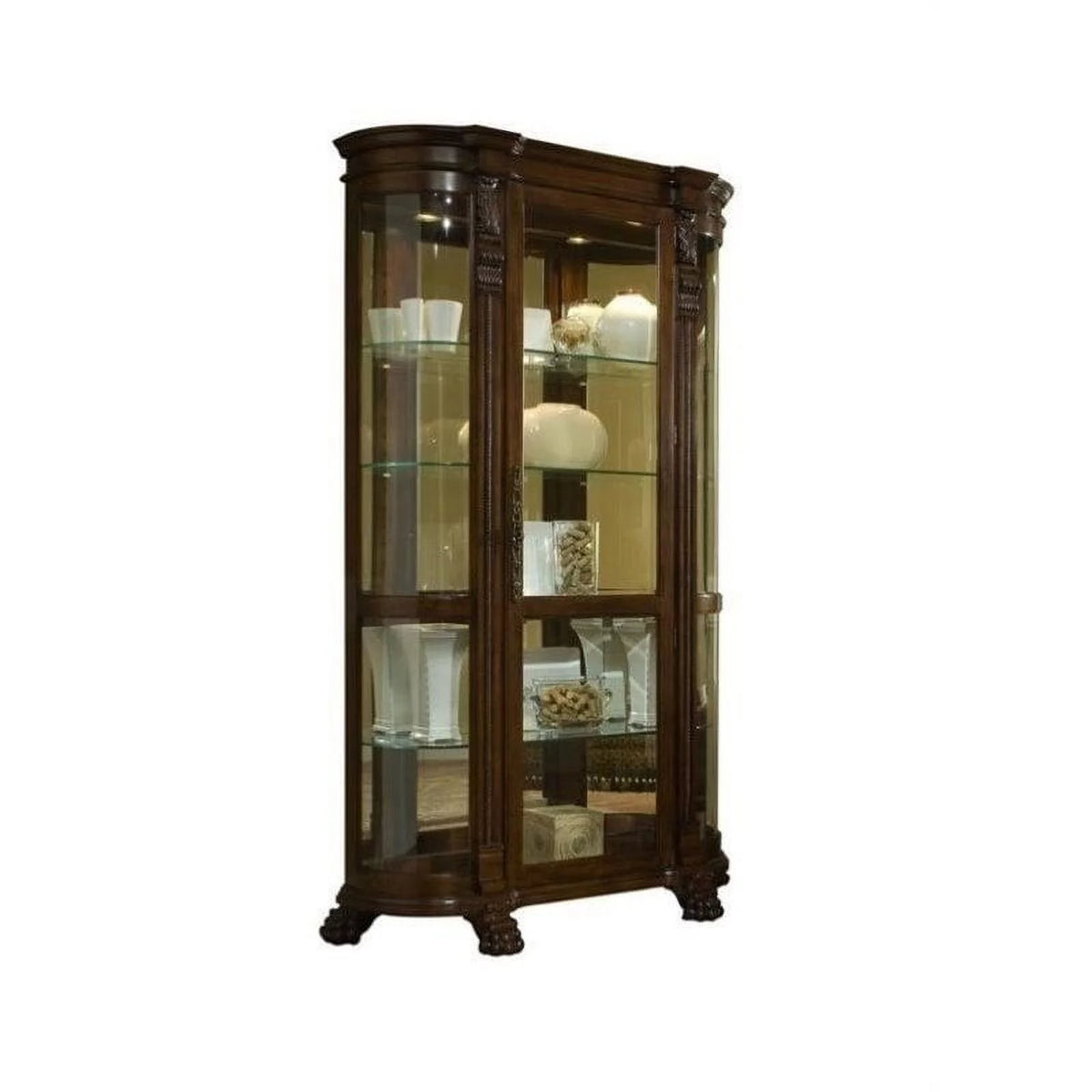 Curved End Curio Cabinet X5089