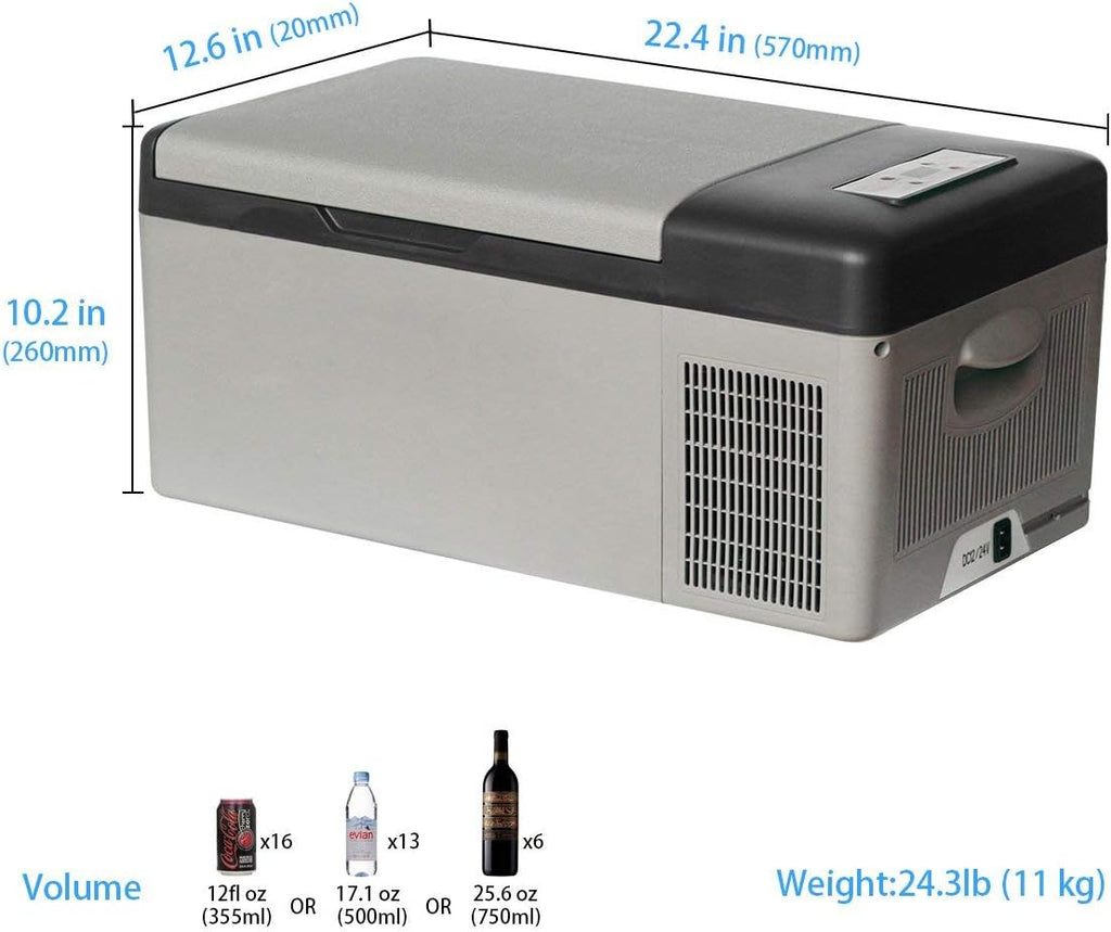 16 Quarts Portable Compressor Fridge Freezer E524