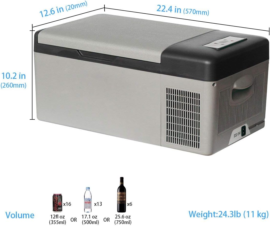 16 Quarts Portable Compressor Fridge Freezer E524
