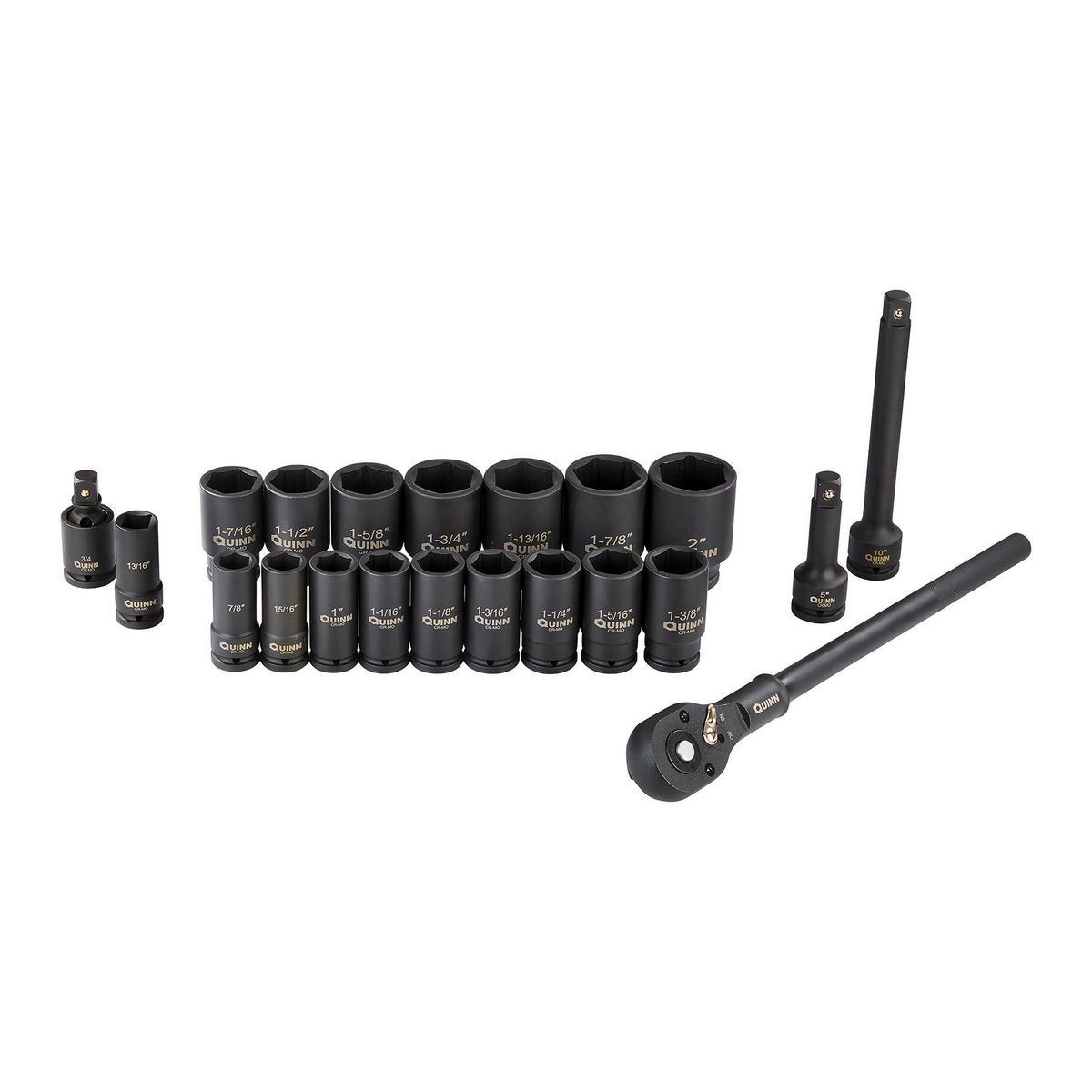 3/4 in. Drive SAE Ratchet and Deep Impact Socket Set, 21-Piece I760