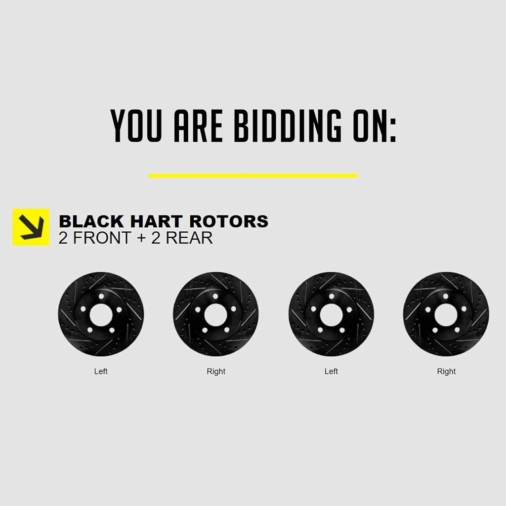 Black Drill/Slot Brake Rotors W296