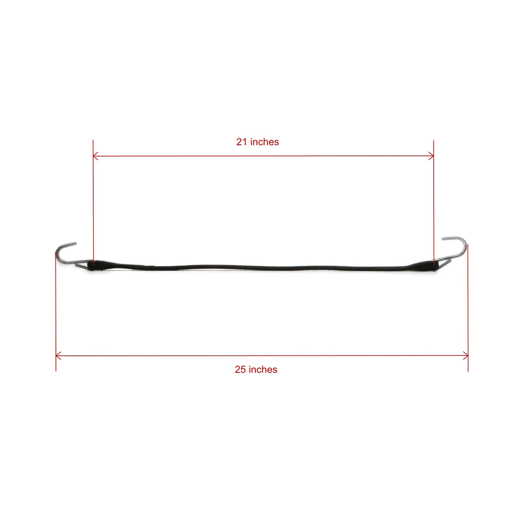 10 pcs 21" Rubber Straps Tarp Bungee Steel S Hooks Tie Down Cord B218