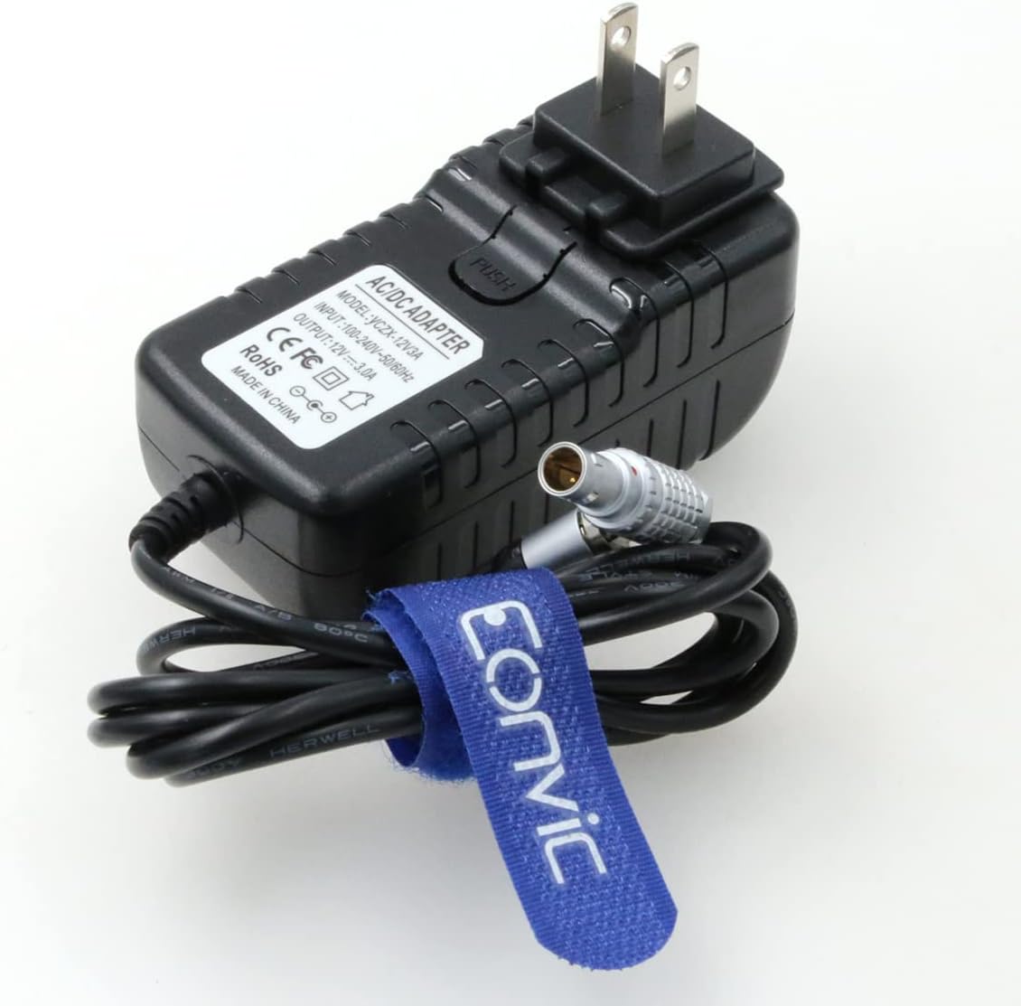 Right Angle 2 Pin to AC Power Adapter Cable with US EU Plugs Pack of 2 L6556