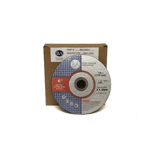 6" Steel Cutting Cutoff Wheel 0.045" Thick 7/8" Arbor 50 Pack Q754395