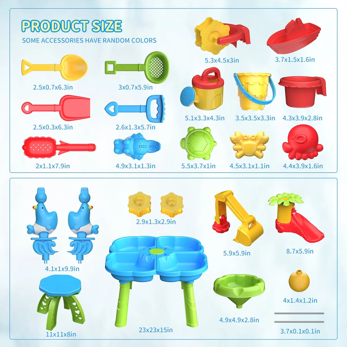 4 in 1 Sand and Water Play Table for Toddlers J839849