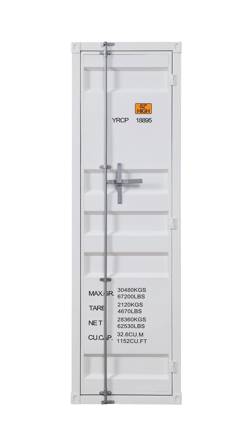 White Single Door Cargo Wardrobe M6737