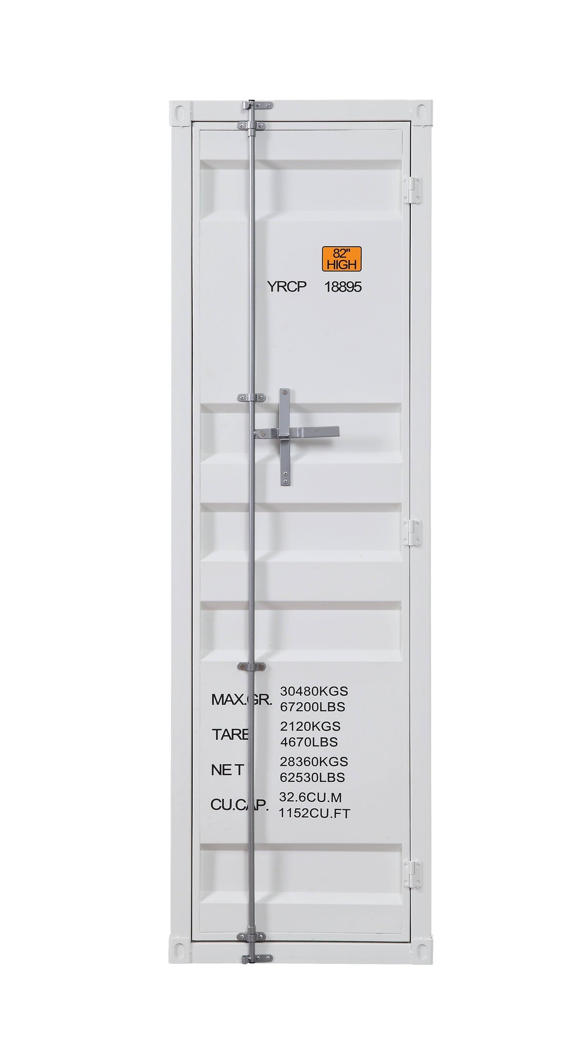 White Single Door Cargo Wardrobe M6737