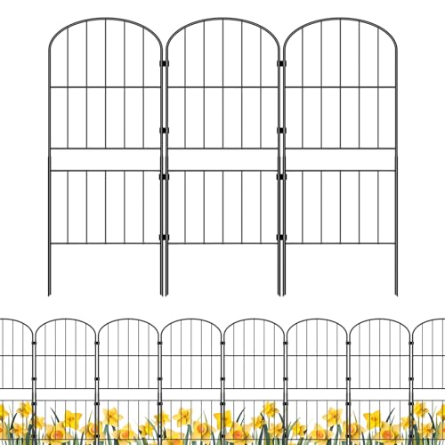 10 Pack Metal Garden Fence Panels B315979