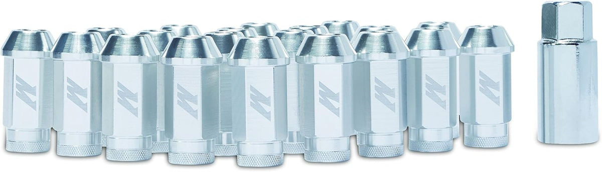 Aluminum Locking Lug Nuts, M12 x 1.5, Silver W46596