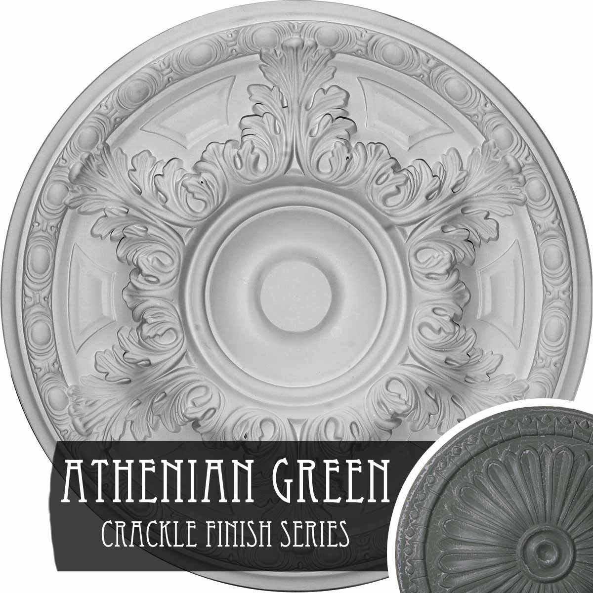 19 inch x 1 1/2 inch Hand-Painted Ceiling Medallion W82611