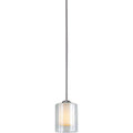 1 Light Steel and Glass Mini Pendant R285