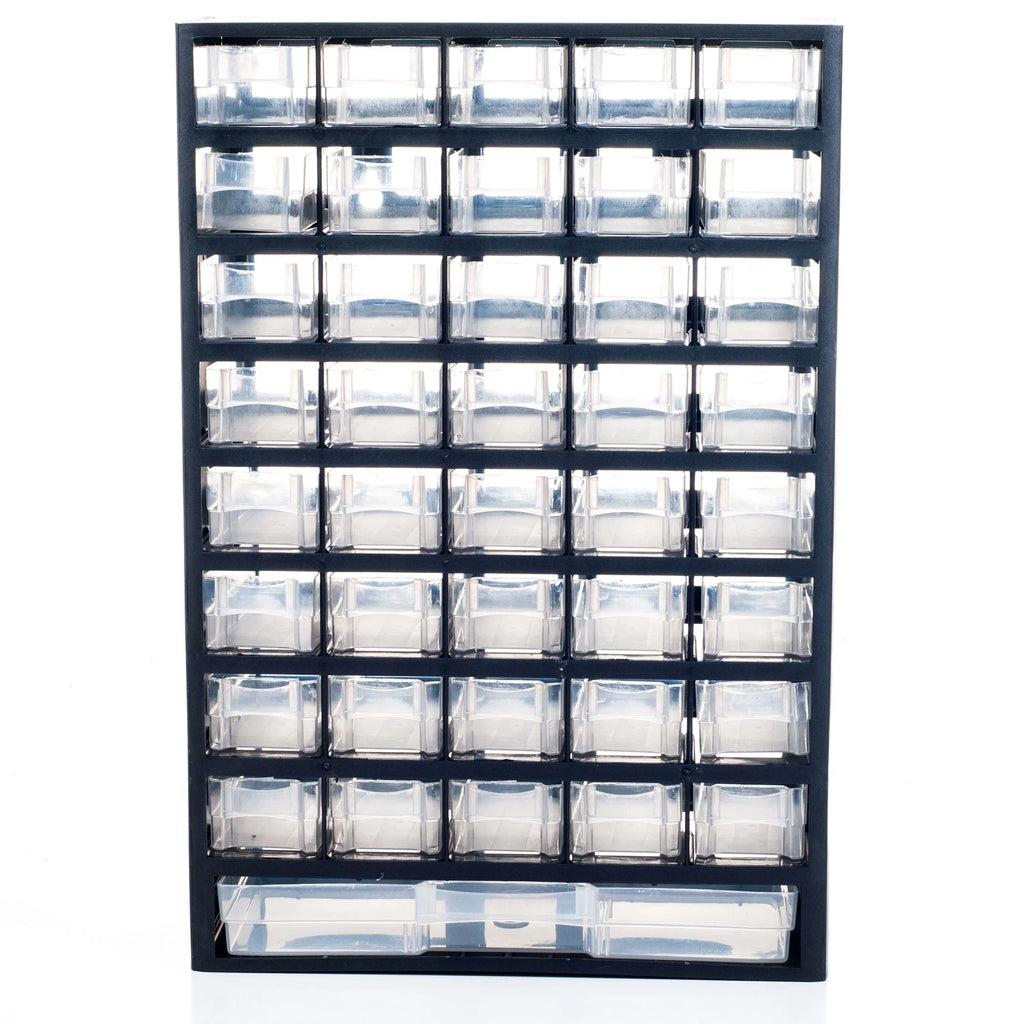 Black 41 Compartment Plastic Storage Drawers S487