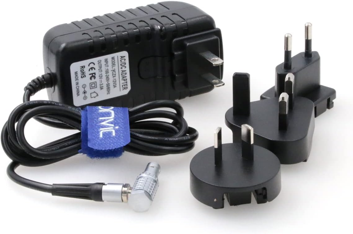 Right Angle 2 Pin to AC Power Adapter Cable with US EU Plugs Pack of 2 L6556