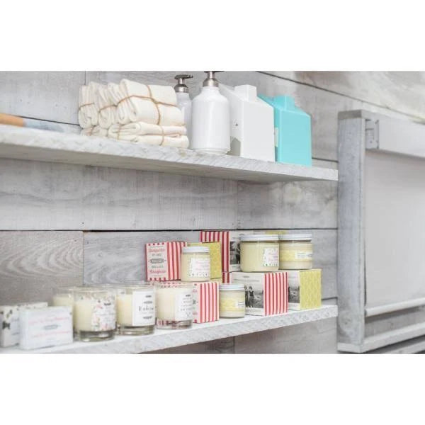 1 in. x 4 in. x 6 ft. Barn Wood Pine Board White Wash (6 per Box) X566