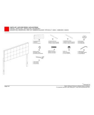 Queen Size Tuft Headboard and Bench V698