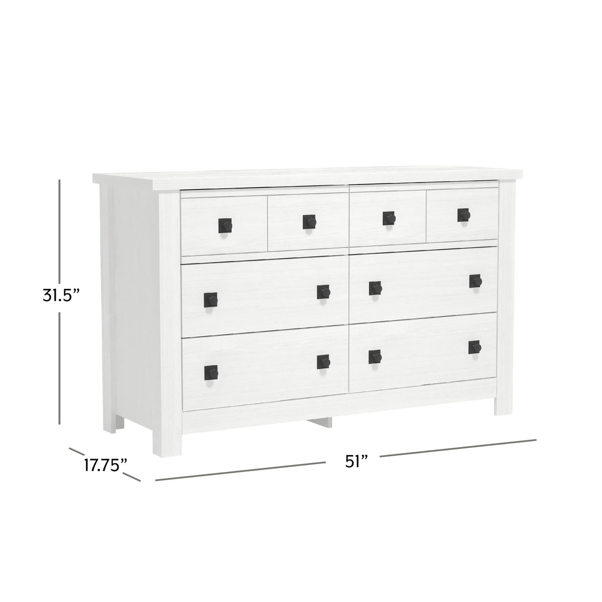 6 Drawer Driftwood Gray Dresser O228643