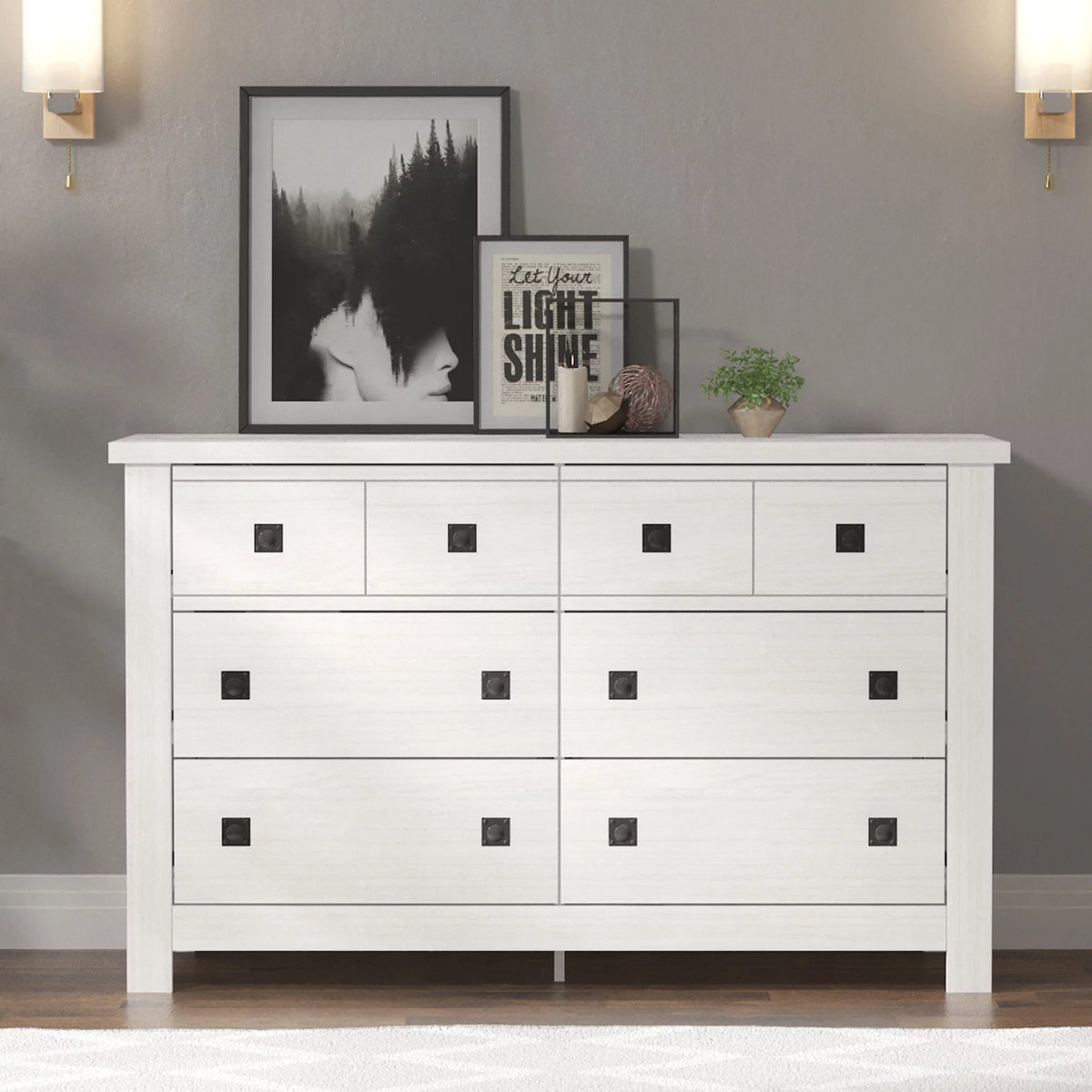 6 Drawer Driftwood Gray Dresser O228643