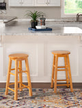 24" Round Solid Wood Counter Stool L413