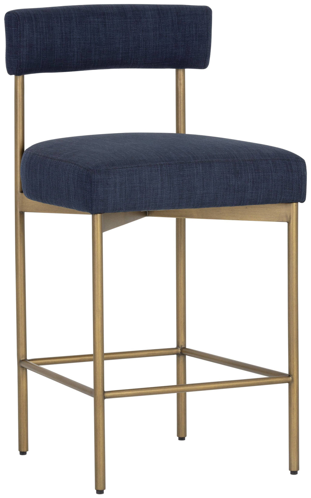 Antique Brass Arena Navy Counter Stool V968770