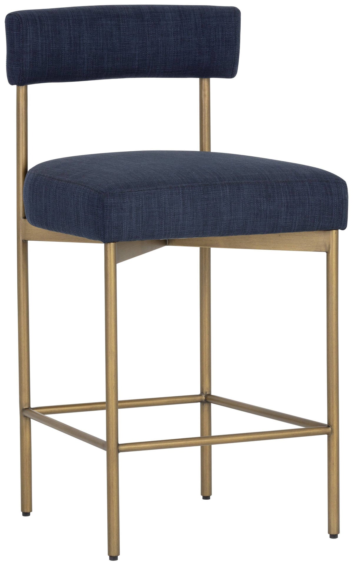 Antique Brass Arena Navy Counter Stool V968770