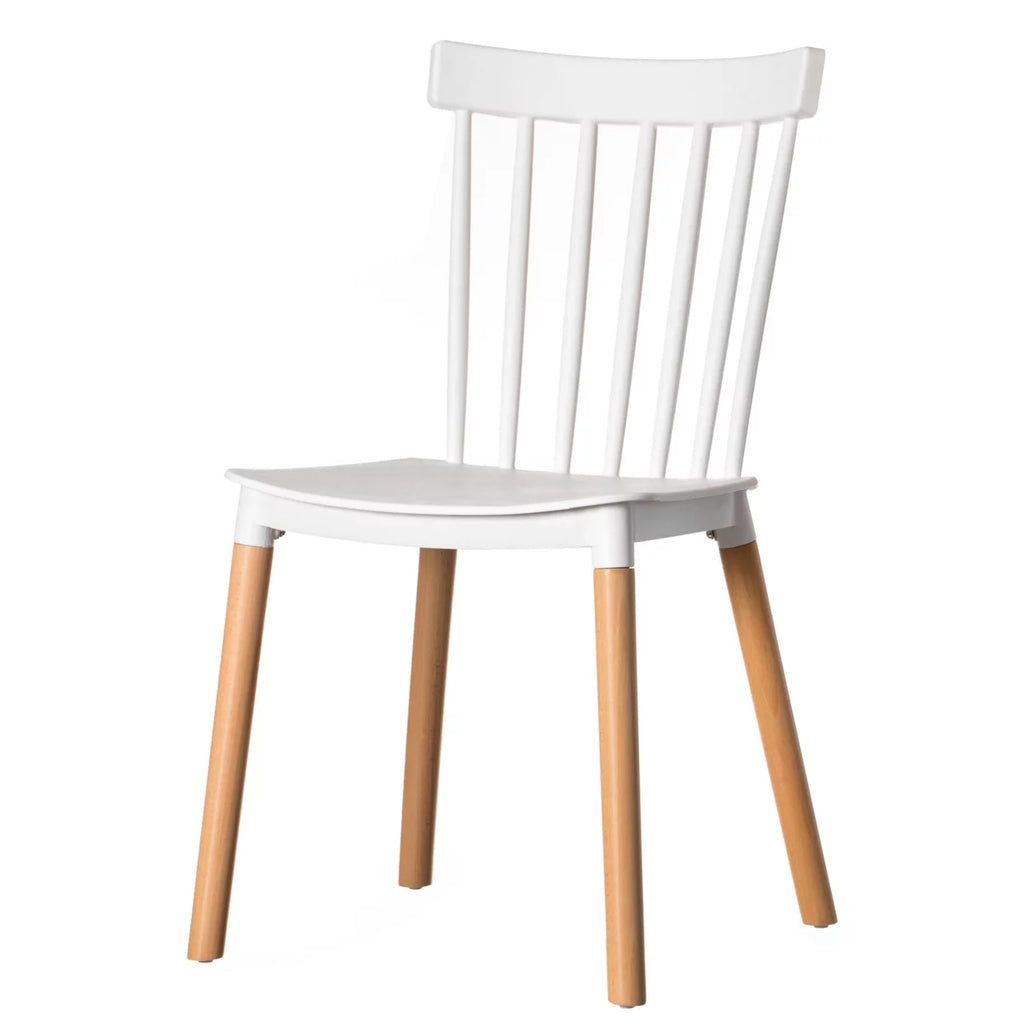 Plastic Dining Chair with Beech Wood Legs B8648