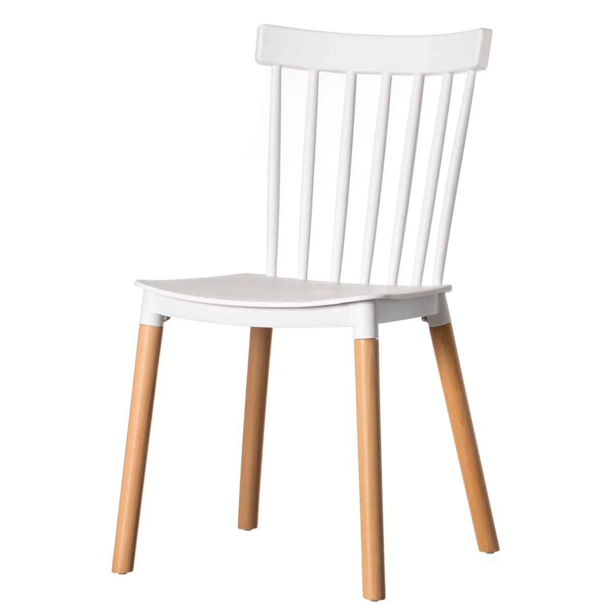 Plastic Dining Chair with Beech Wood Legs B8648