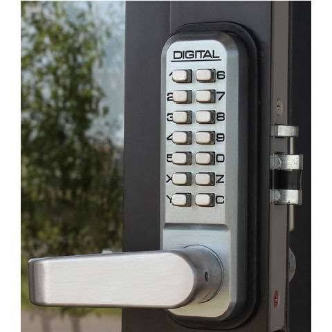Mechanical Keyless Narrow Stile Lever Handle Lock with Passage Function and Double Sided Combination Y1590